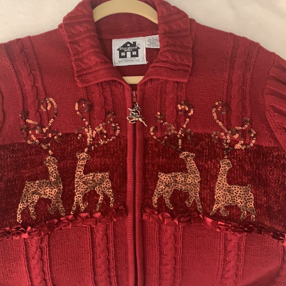 Storybook Knits Red Reindeer Sweater